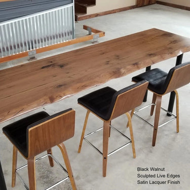 Wooden Office Desk Top, Live Edge, Countertop, Rustic Lumber Tabletop